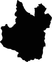 Nor Chichas Bolivia silhouette map vector