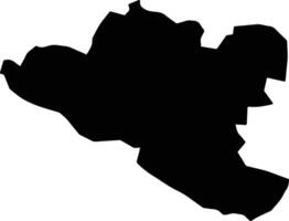 North India silhouette map vector