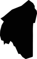 North Mugirango Kenya silhouette map vector