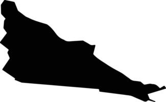 North West India silhouette map vector