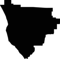 Northampton Australia silhouette map vector