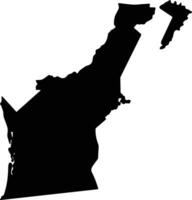Northern Peninsula Area Australia silhouette map vector