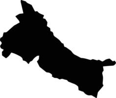 Nova Alvorada do Sul Brazil silhouette map vector