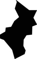 Nova Aurora Brazil silhouette map vector