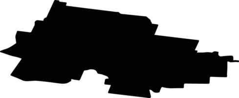 Novolyalinsky District Russia silhouette map vector