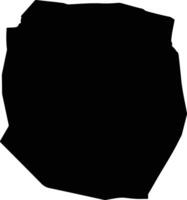 Noyon Mongolia silhouette map vector