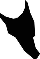 Ntenjeru Uganda silhouette map vector
