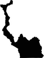 Nyasa Tanzania silhouette map vector
