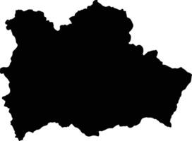 Nyaruguru Rwanda silhouette map vector