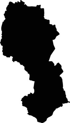 Nzema East Ghana silhouette map