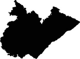 O R Tambo South Africa silhouette map vector