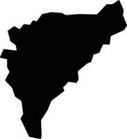 Obafemi Owode Nigeria silhouette map vector