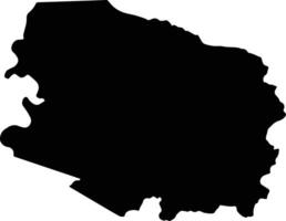 Obando Colombia silhouette map vector