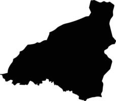 Obo Central African Repu silhouette map vector