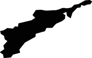 Odai Japan silhouette map vector