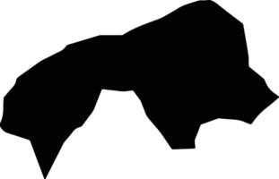 Odigbo Nigeria silhouette map vector