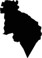 Odsan Saint Lucia silhouette map vector