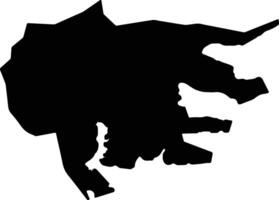Ofunato Japan silhouette map vector