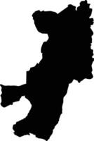 Ogan Ilir Indonesia silhouette map vector