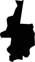 Ogba Egbema Ndoni Nigeria silhouette map vector