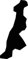 Ogbaru Nigeria silhouette map vector