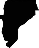Ogongo Namibia silhouette map vector