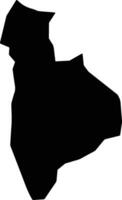 Ogoulou Gabon silhouette map vector