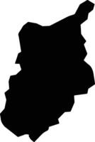 Oguni Japan silhouette map vector