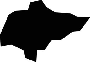 Okcheon gun South Korea silhouette map vector