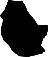 Okitipupa Nigeria silhouette map vector