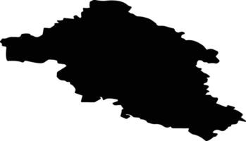 Okulovsky District Russia silhouette map vector