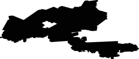 Olaines pag Latvia silhouette map vector