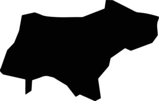Olamaboro Nigeria silhouette map vector