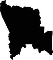 Old Harbour Jamaica silhouette map vector