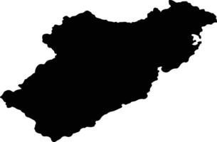 Olginsky District Russia silhouette map vector