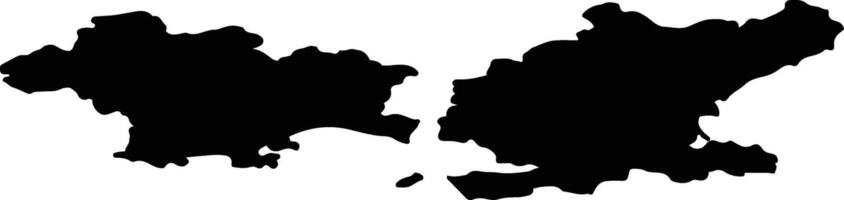 Olsky Urban District Russia silhouette map vector