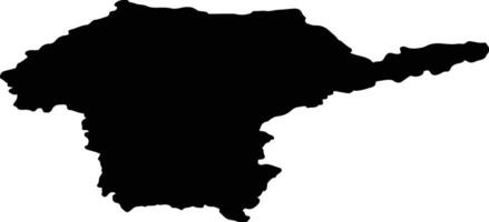 Olyokminsky Ulus Russia silhouette map vector