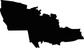 Omaruru Namibia silhouette map vector