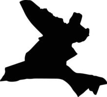 Omidieh Iran silhouette map vector