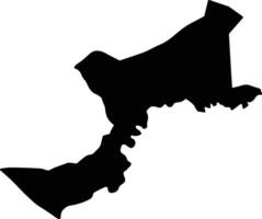 Omuthiyagwipundi Namibia silhouette map vector