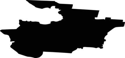 Onezhsky District Russia silhouette map vector