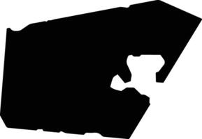 Ongjin gun South Korea silhouette map vector