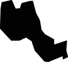 Onicha Nigeria silhouette map vector