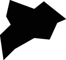 Oobu Japan silhouette map vector