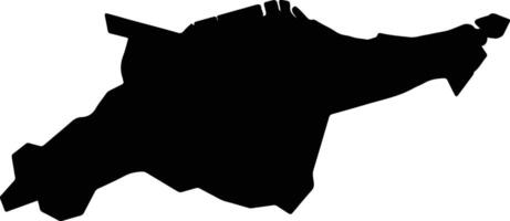 Ooita Japan silhouette map vector
