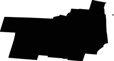 Oparinsky District Russia silhouette map vector