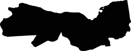 Oracabessa Jamaica silhouette map vector
