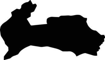Orang North Korea silhouette map vector