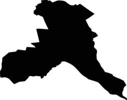 ORASTIE Romania silhouette map vector