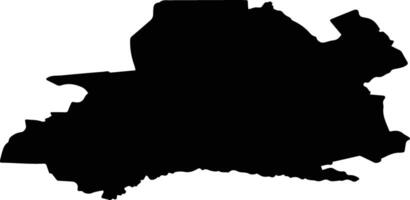 Orava vald Estonia silhouette map vector